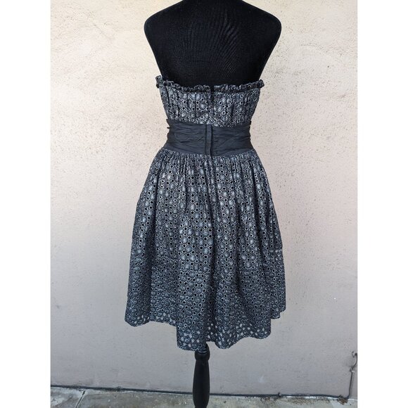 💜✨Vintage Betsey Johnson Black and Silver Lace Dress - Picture 2 of 15